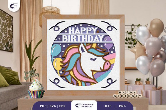 3D Paper Cut Unicorn Birthday Girl Review
