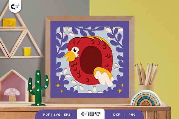 Alphabet Animal Letter Q 3D SVG for Birthdays