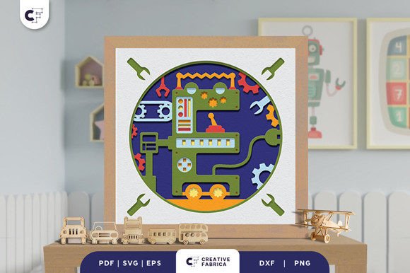 Alphabet Robot Letter E 3D Shadow Box Review