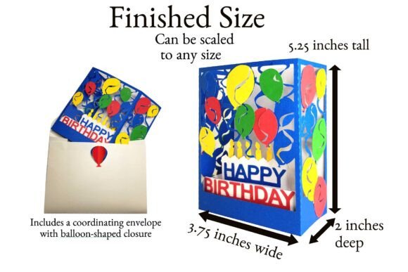 Birthday Balloons Shadow Box Card: A 3D SVG Review