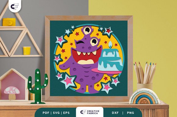 Birthday Monster 3D Shadow Box SVG Review