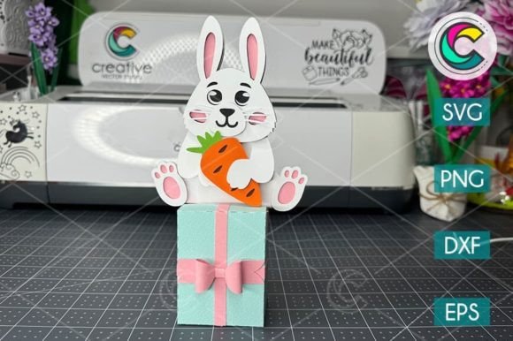 Bunny Gift Box SVG Template: 3D Shapes Review