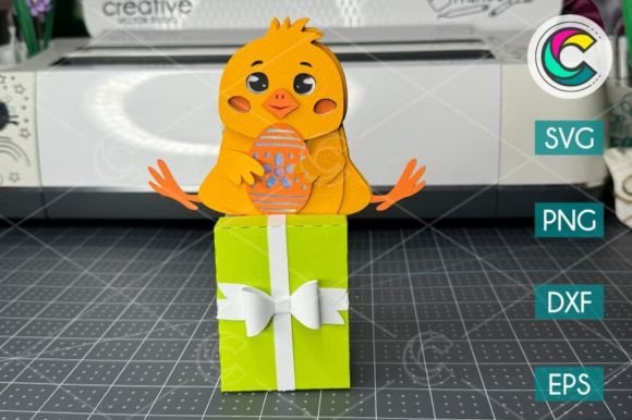Chick Gift Box SVG Template Review