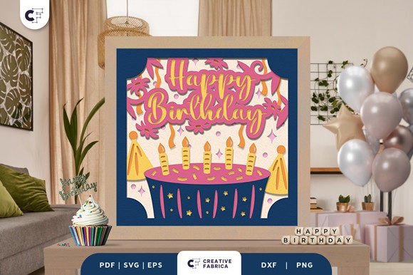 Decorative Birthday 3D Shadow Box SVG Review