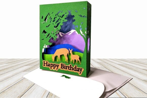 Deer in Forest Shadowbox Card Review