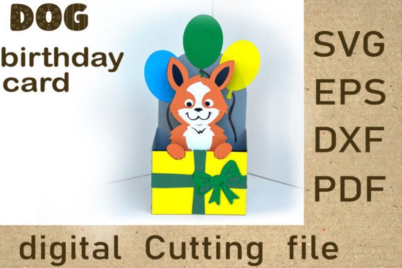 Dog Corgi Birthday Card File Paper Cut 3D SVG Review