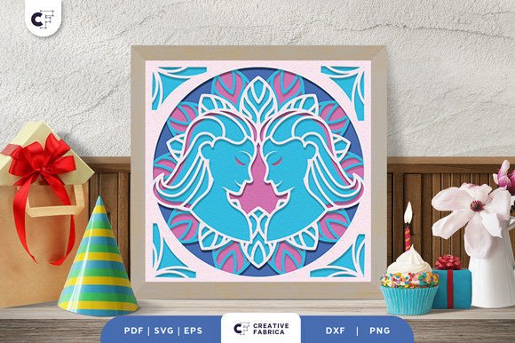 Gemini Zodiac 3D Paper Cut SVG Review