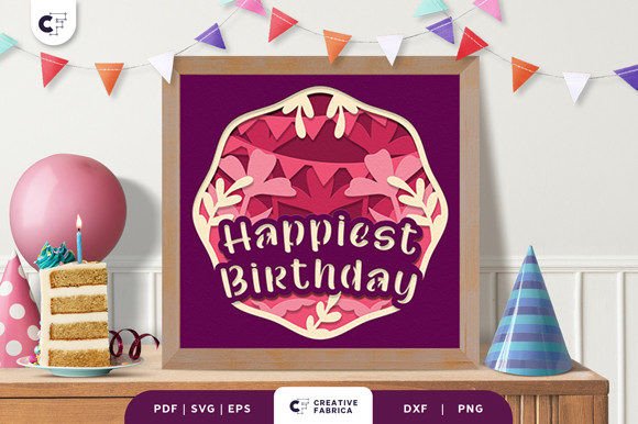 Happiest Birthday 3D Shadow Box Papercut Review