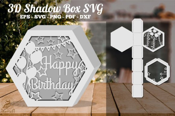 Happy Birthday Hexagon Shadow Box 3D SVG Review