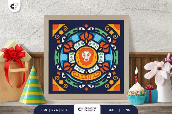 Leo Mandala Sign 3D Paper Cut SVG Review