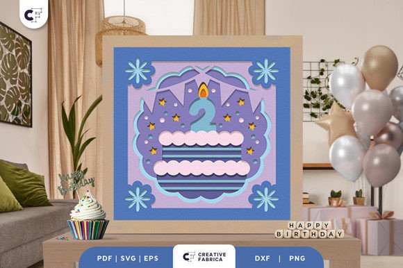 My 2nd Birthday 3D Shadow Box Paper Cut Review