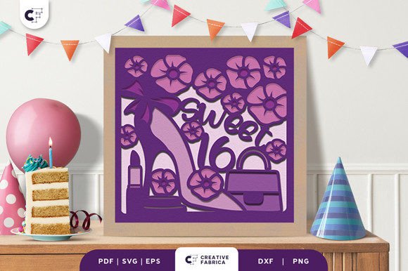 Sweet 16 Birthday Gift 3D Shadow Box SVG Review