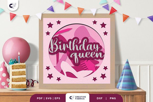 Sweet Sixteen Shadow Box Papercut 3D SVG for Birthdays