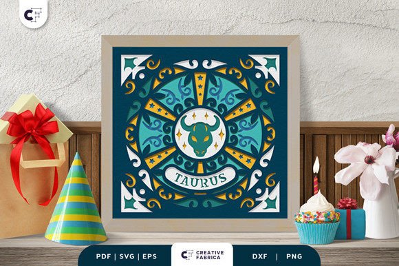 Taurus Mandala Sign 3D Paper Cut SVG Review