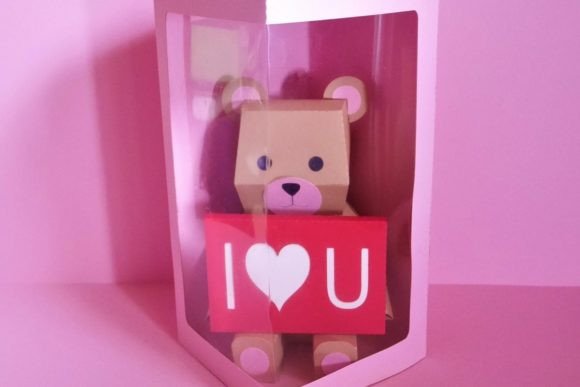 Teddy Bear Gift Box: 3D SVG for Birthdays