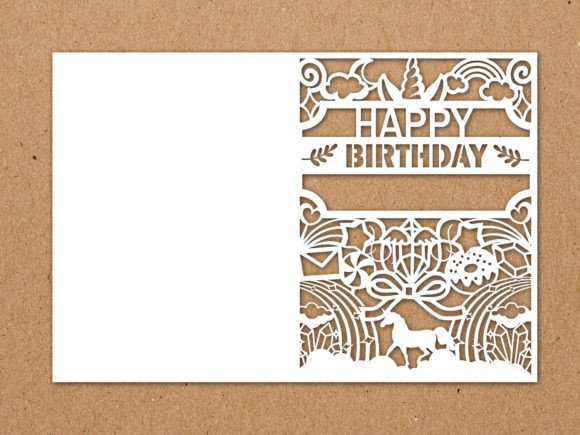 Unicorn Birthday Card Paper Cut SVG Review